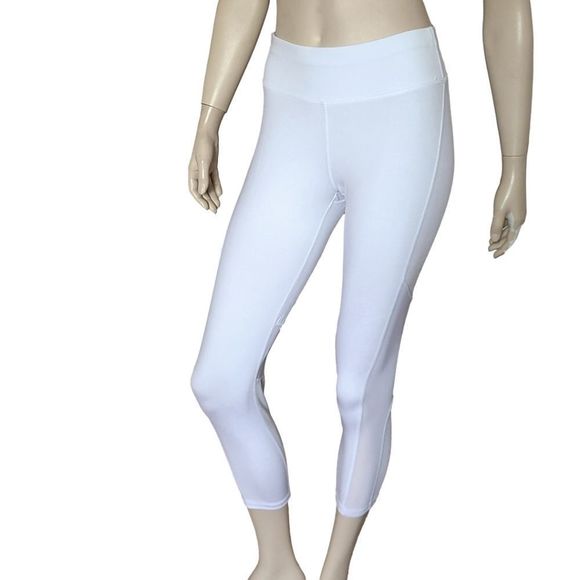 Patchwork Solid White Leggings - Picture 1 of 5